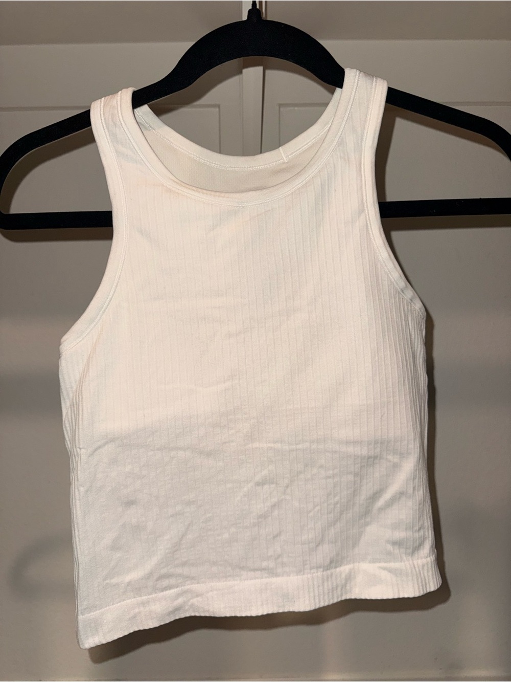 lululemon athletica White Ribbed Tank Top